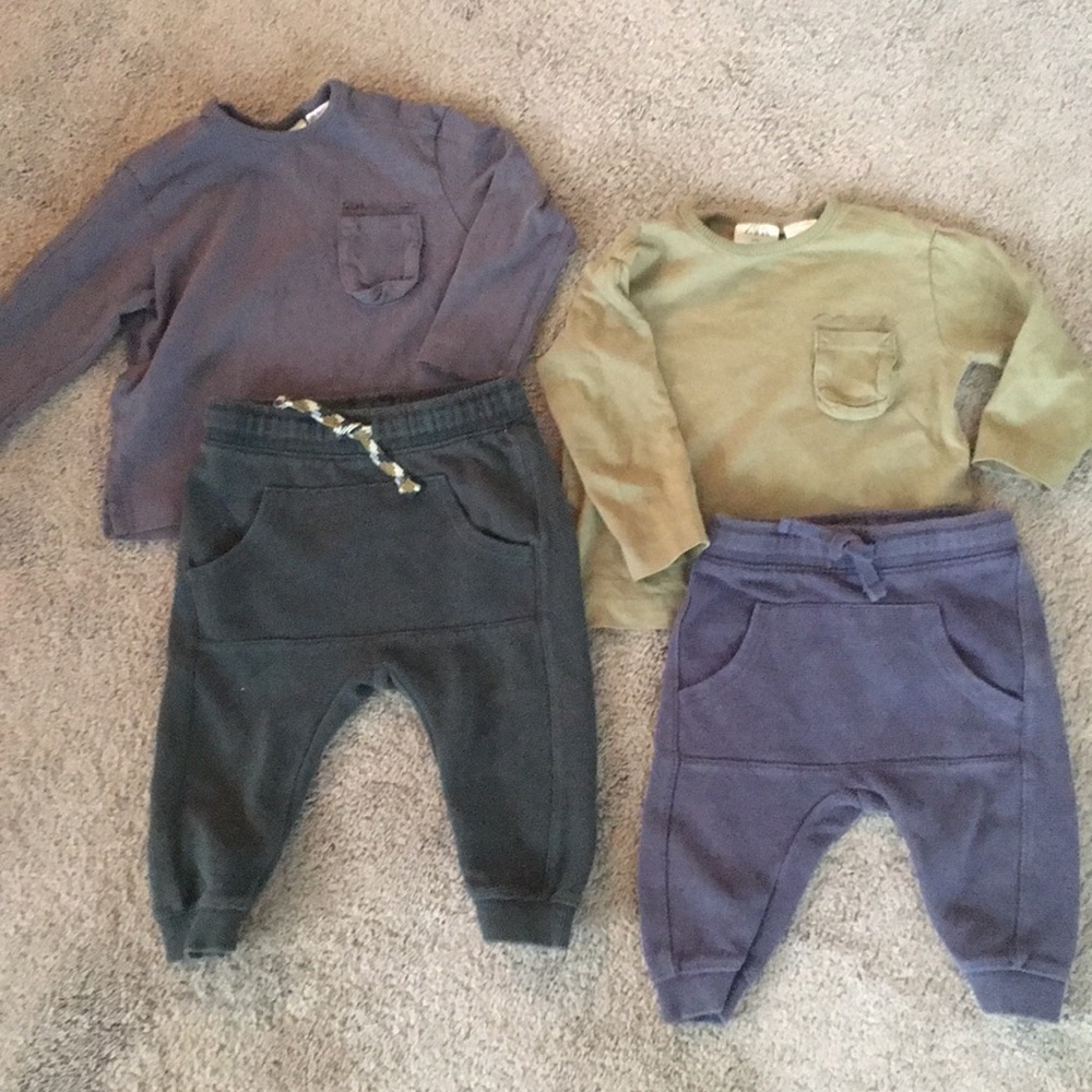 Two tops and two bottoms from baby Zara